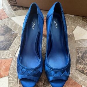 RSVP Women's Royal Blue Peep Toe Heels